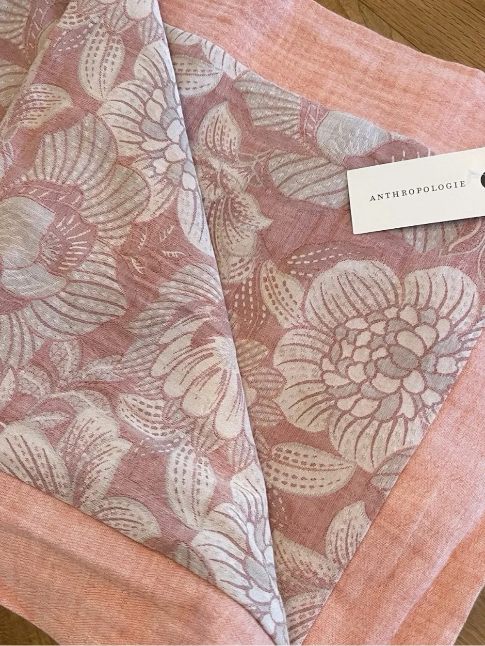 NEW Anthropologie Pink Floral Cotton Boho Queen / King Bedding Duvet & Sham Set